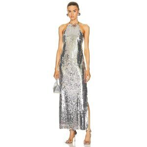 Simon Miller Womens Zazzle Maxi Dress in Satellite Silver 2 New Long Column